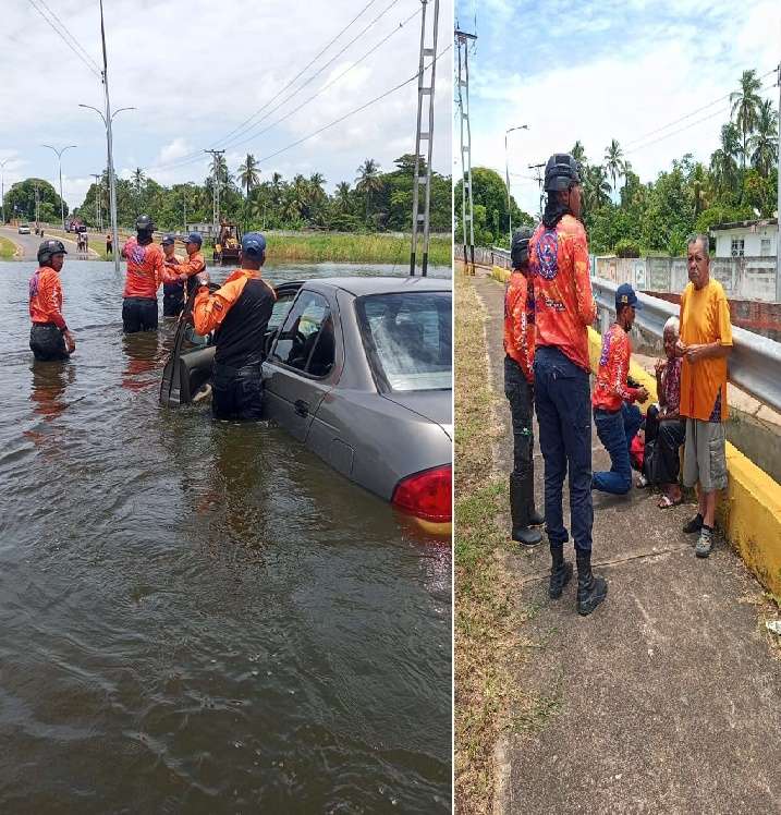 Dos personas a punto de morir ahogadas en la Av....