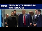 European leaders join Trump, Zelenskyy at White House for Ukraine peace talks