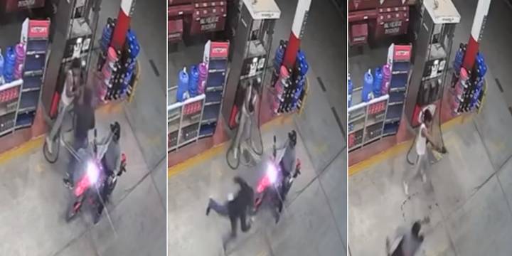 Robo frustrado en San Martín: ladrones terminan bañados en gasolina al intentar asaltar un grifo
