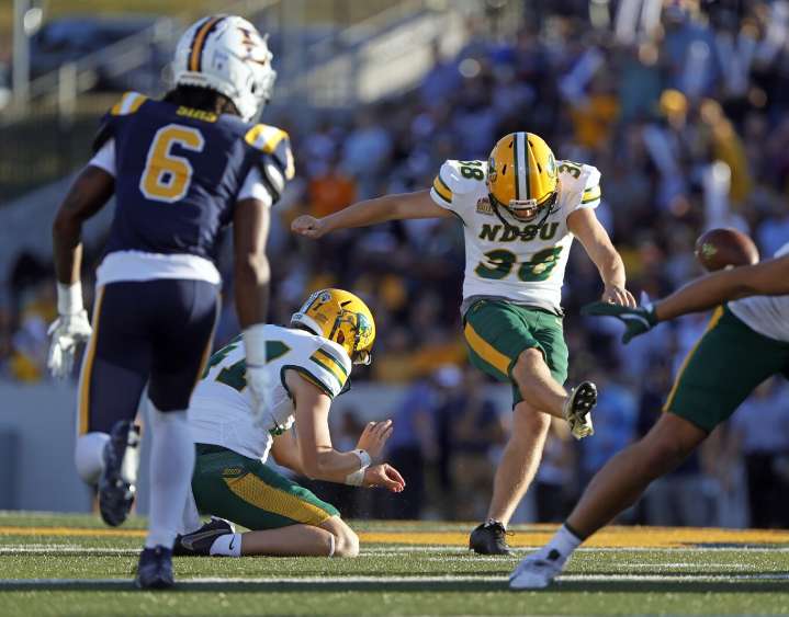 Bison sophomore Eli Ozick gets his kicks hitting from long distance