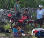 Choque y fuga en la carretera Yobaín–Chabihau: familia acaba en el hospital