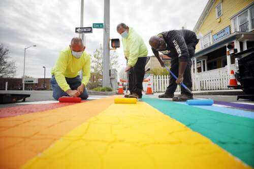 Across the land, rainbow crosswalks face orders to erase ‘asphalt art’