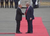 Trump and Putin shake hands in Alaska before their summit on the war in Ukraine