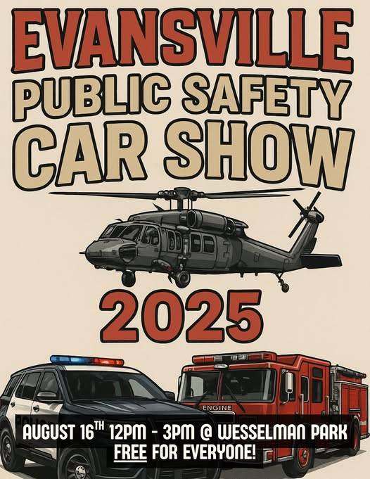 Owensboro police arrive in Evansville for Public Safety Car Show