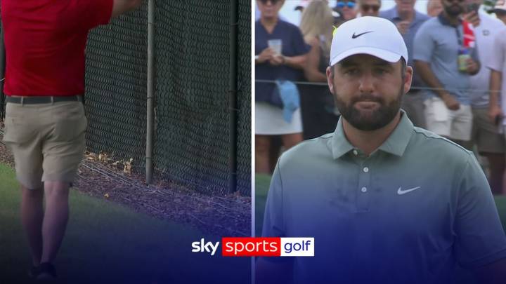 Tour Championship: Scottie Scheffler somehow makes bogey after hitting opening shot out of bounds!