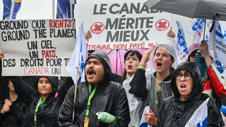 Air Canada suspends plans to restart flights after strike, staff union defies return