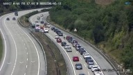 Varios kilómetros de retenciones en la autovía Y tras un accidente a la altura de Robledo