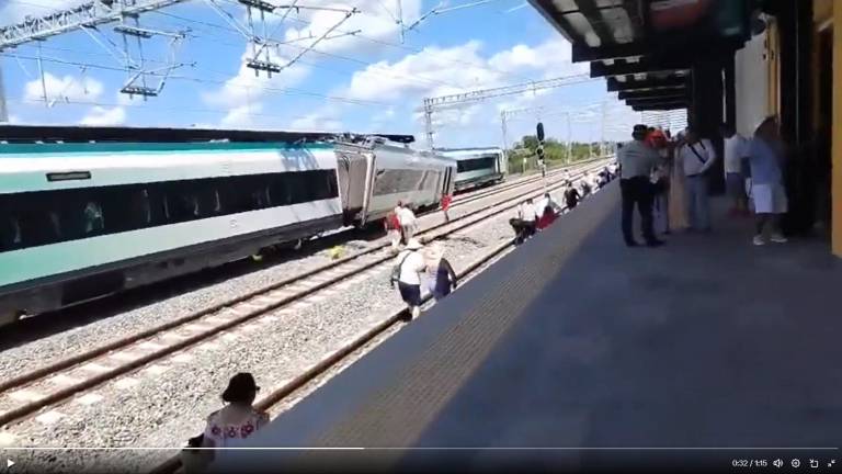 Accidente del Tren Maya en estación Izamal, en Yucatán, fue ‘percance de vía’, dice empresa; no hay heridos