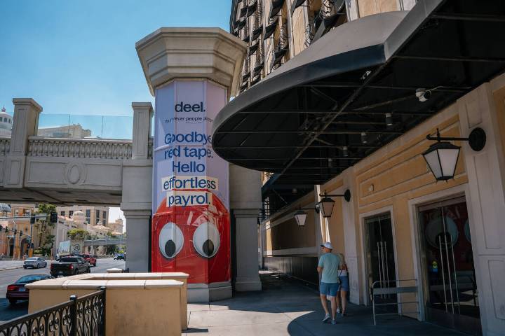 Pedestrian bridges near Strip to feature large video ads soon 