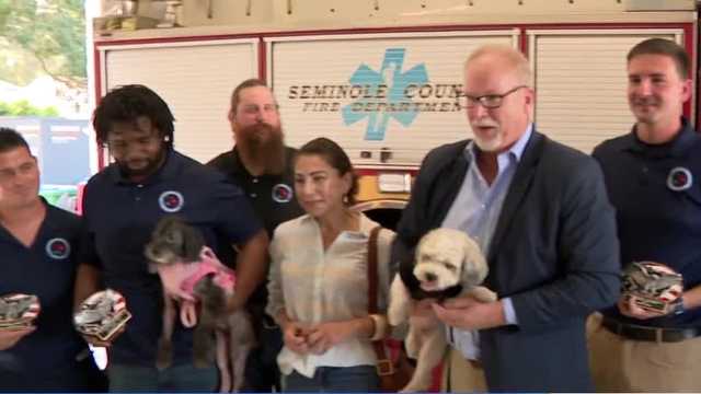 Winter Springs employees honored for saving dogs from house fire
