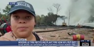 Fire at tire recycling plant near Woodville 80% extinguished