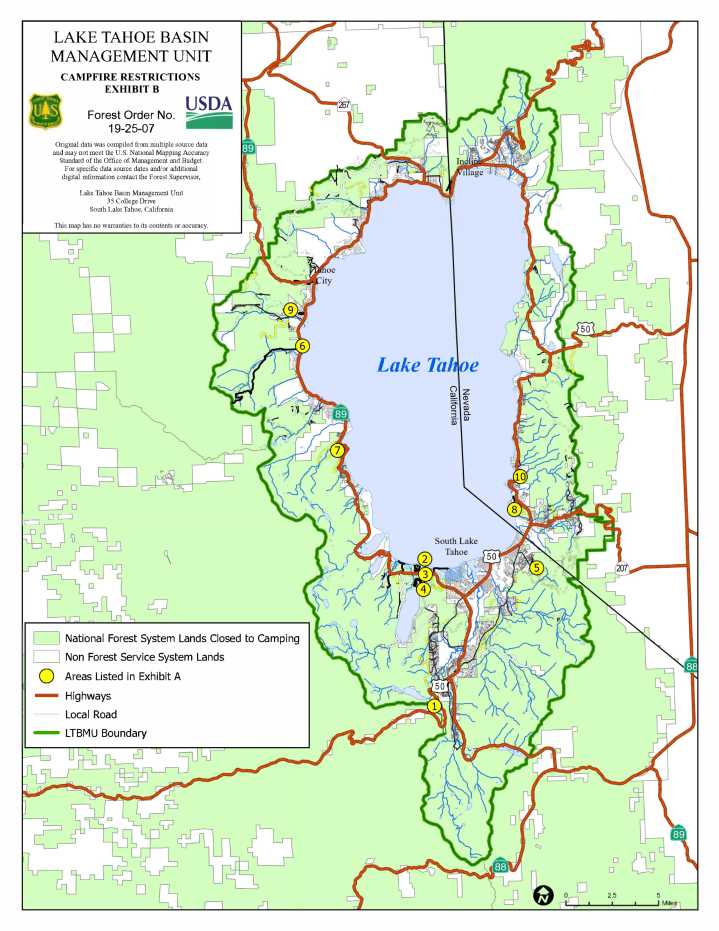 Forest Service Announces Enhanced Fire Restrictions at Lake Tahoe