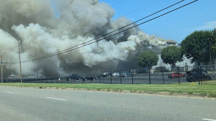 Triad agencies assist in responding to fire at Daimler Freightliner plant in Rowan County, firefighters say