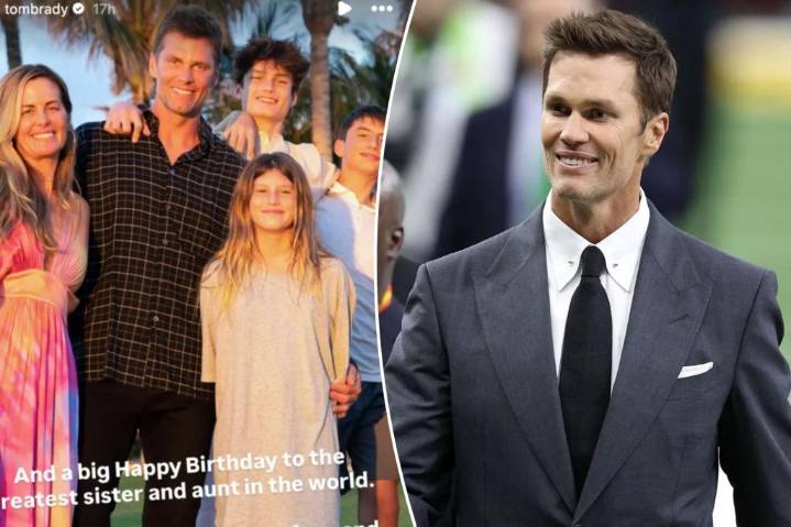 Tom Brady smiles with lookalike sister in new family photo