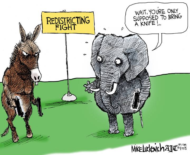 Cartoon: Redistricting fight
