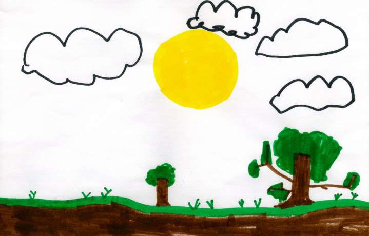 Weather Drawing: A very bright sky