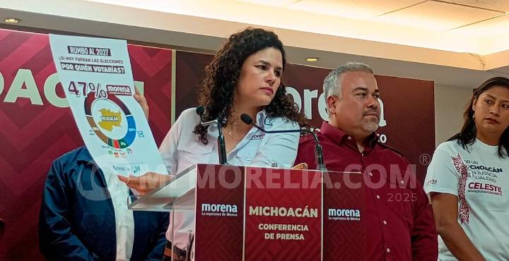 "Hay derecho a levantar la mano, pero la encuesta determinará al candidato para Michoacán", reitera Luisa Alcalde