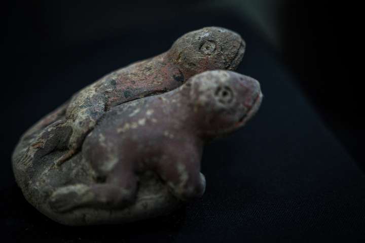 Descubren singular estatuilla de sapos que confirma culto al agua hace 3.800 años en Perú