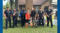 Killeen Police, Fire Departments welcome boy back home after beating cancer