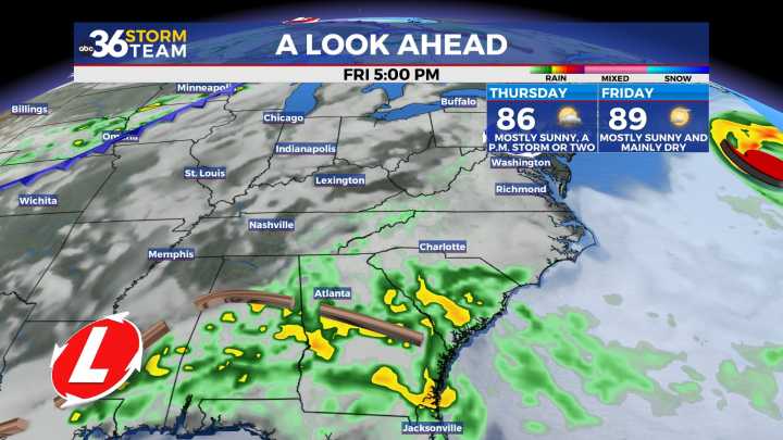 Storm chances return into the mid