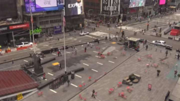 Impactantes imágenes en Times Square: una amenaza de bomba deja vacía la icónica plaza