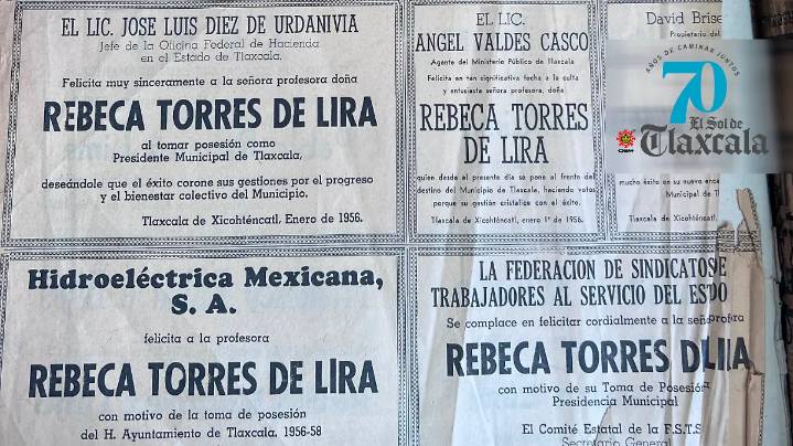 70 Aniversario | Rebeca Torres Ortega, primera presidenta municipal en Tlaxcala y la cuarta mujer mexicana en ocupar este cargo