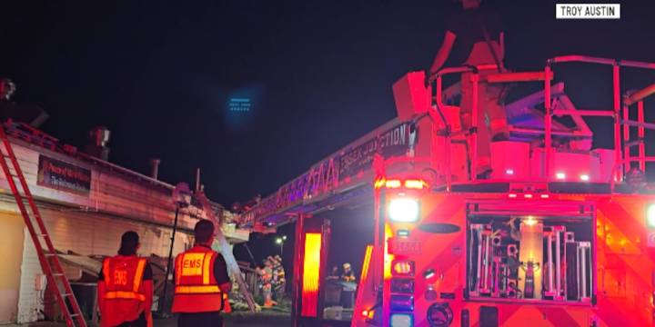 Crews battle overnight fire at Essex Experience