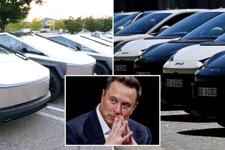 Tesla sales in Europe plummet 40% while Chinese rival BYD sees sales triple