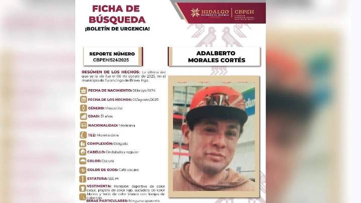 Buscan a Adalberto Morales, desaparecido en Tulancingo
