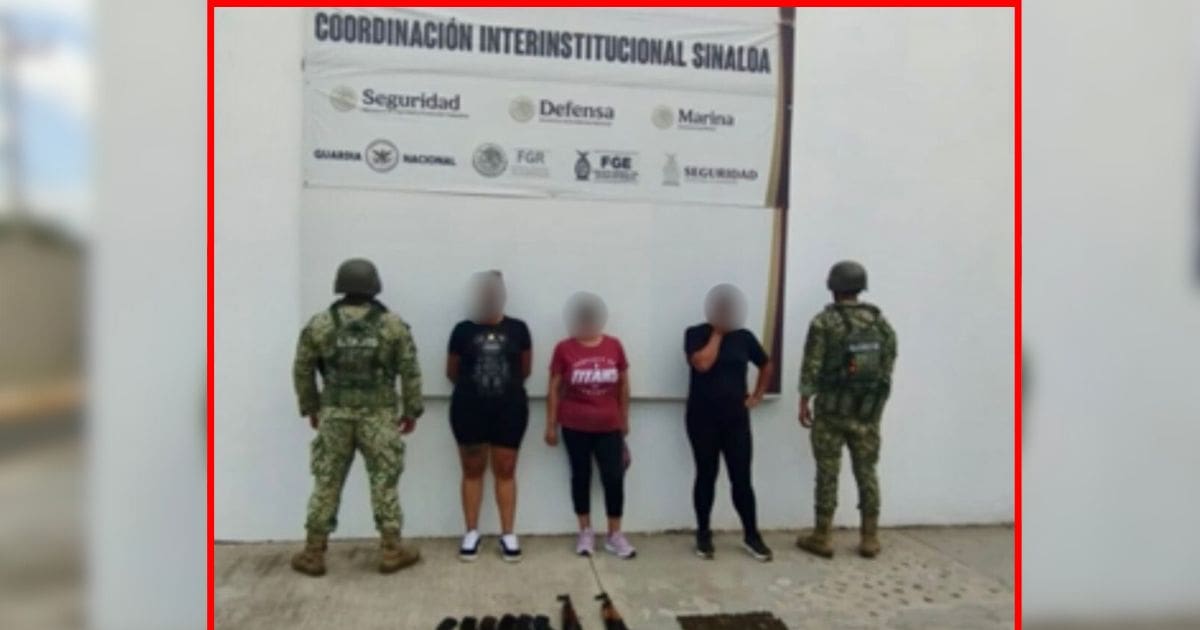 Caen tres mujeres armadas con AK-47 en Culiacán: las sorprendieron militares y policías en operativo sorpresa