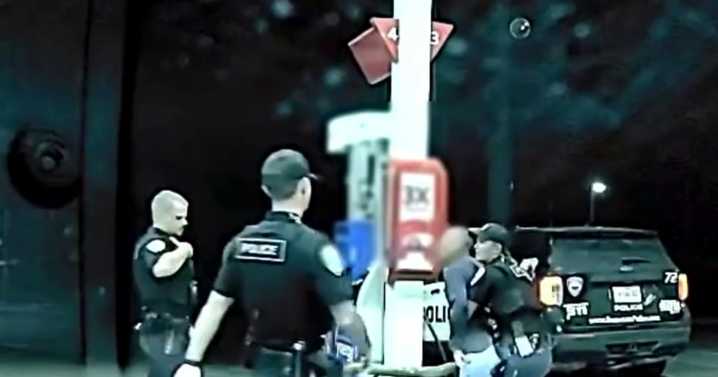 Watch: officers rescue choking driver at gas station