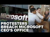 Microsoft president speaks following pro-Palestinian protesters breaching building