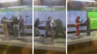 VIDEO: Vagoneros golpean a policía en andenes de la estación UAM