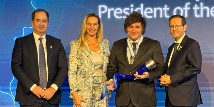 Javier Milei donó un millón de dólares de un premio para la creación de una ong que fomenta la cooperación entre Israel y Latinoamérica