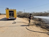 Bomberos logran apagar una quema descontrolada en Balsapintada, Fuente Álamo