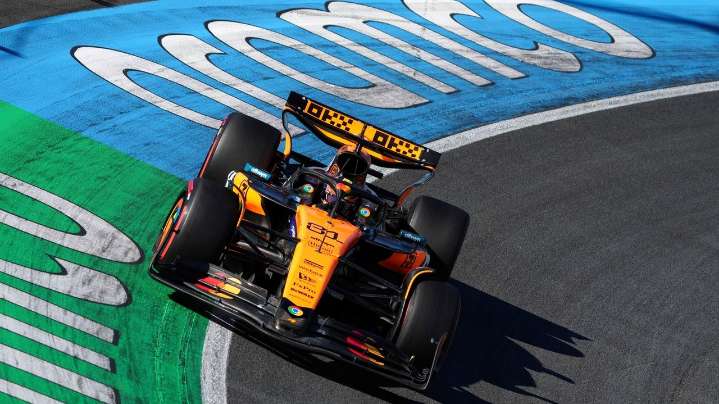 Oscar Piastri beats McLaren teammate Lando Norris to end his wait for pole at F1's Dutch GP