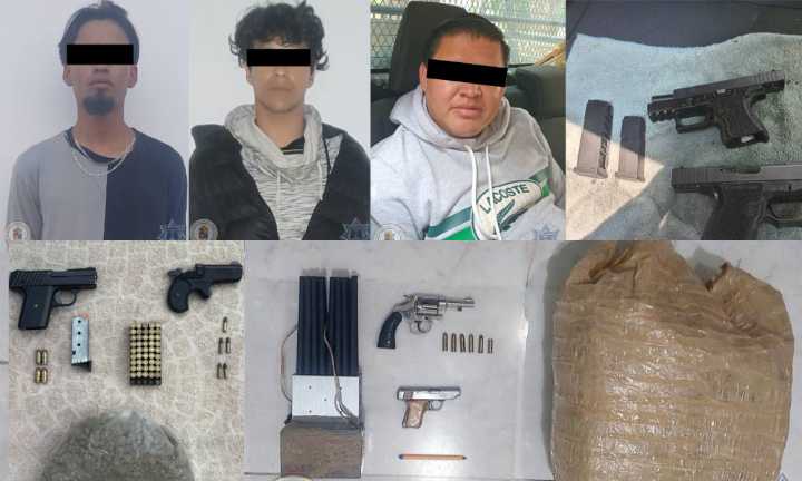 DETIENEN A TRES HOMBRES CON ARMAS EN DISTINTOS OPERATIVOS EN LEÓN