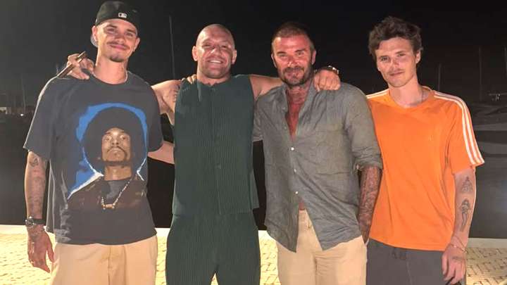 Conor McGregor meets David Beckham after becoming 'yacht neighbours' as he calls legend 'big inspiration growing up'