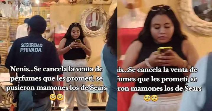 Tranquila, mascando chicle y texteando: así reaccionó #LadyPerfumes tras ser detenida