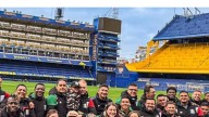 Once Caldas y Dayro Moreno hacen turismo en Buenos Aires antes de chocar con Huracán: el equipo visitó La Bombonera de Boca Juniors