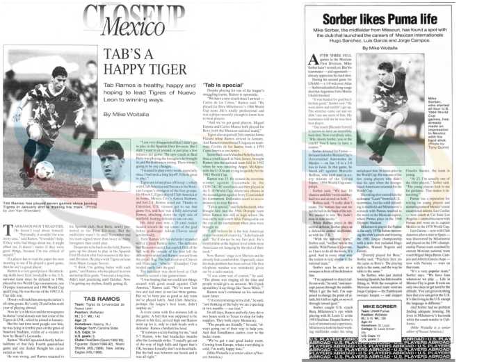 Soccer America Archives: (1995 Americans Abroad)