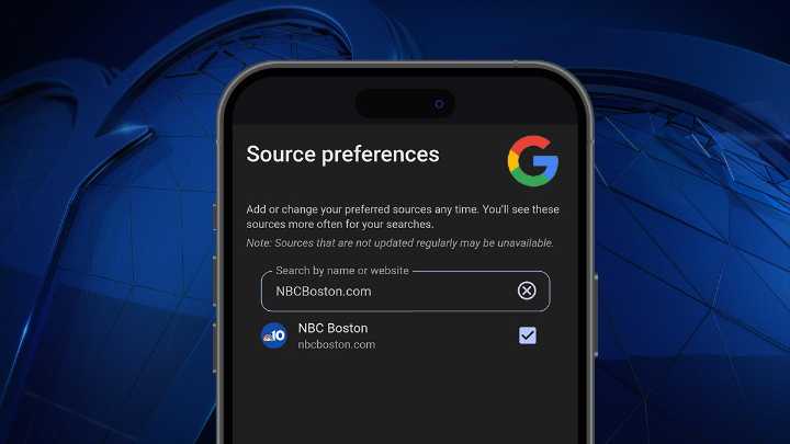 How to add NBC10 Boston as a Google preferred source