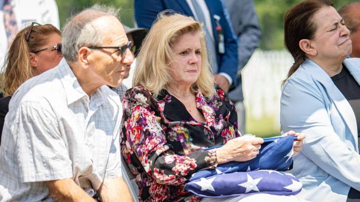 Funeral for William Thomas Cleary, a WWII bomber killed by Nazis 81 years ago, held at Calverton National Cemetery