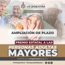 Amplían dos días la convocatoria al Premio Estatal a las Personas Adultas Mayores 2025