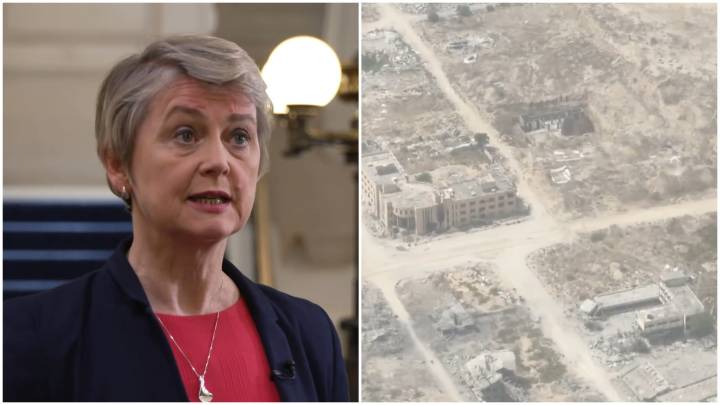 'The most devastating images': Home secretary reacts to ITV News' aerial footage of Gaza