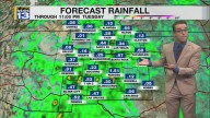 Spotty rain & hotter before storms return