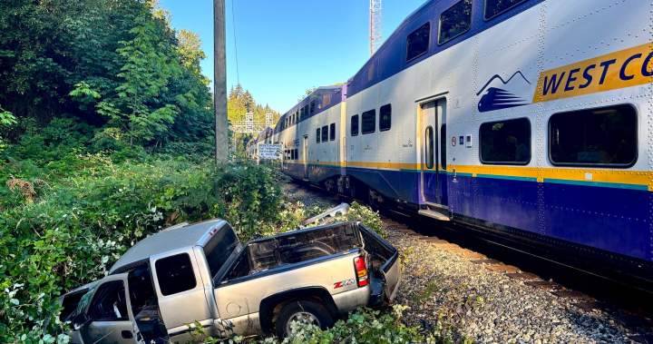 Driver injured after failing to yield to West Coast Express train at Port Moody crossing