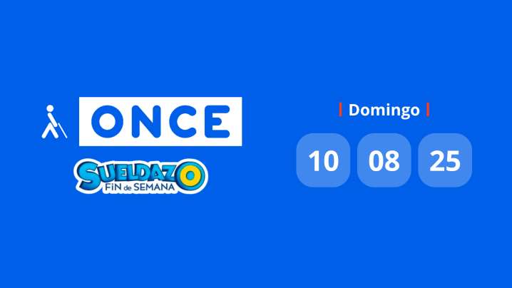 Comprobar Sueldazo de la ONCE: número premiado hoy domingo 10 de agosto de 2025