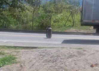 Atención: Reportan presencia de un cilindro en la vía Panamericana