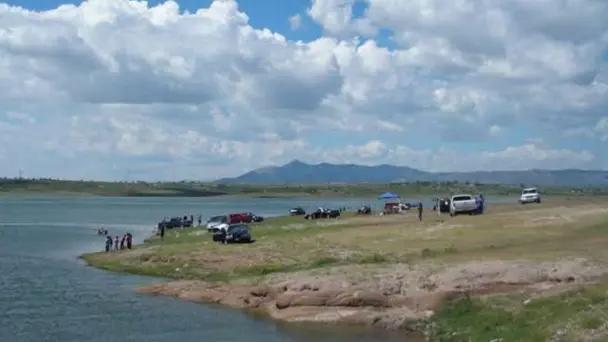 Vientos arrastran a niña en presa de Guanajuato
